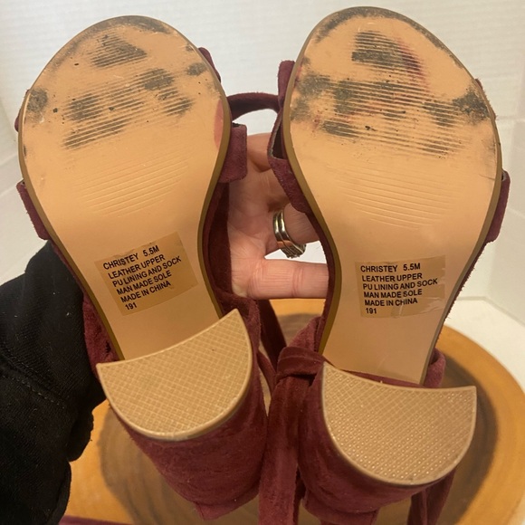 Steve Madden Christey Lace Up Leather Heel in Brandy Wine - Picture 12 of 15